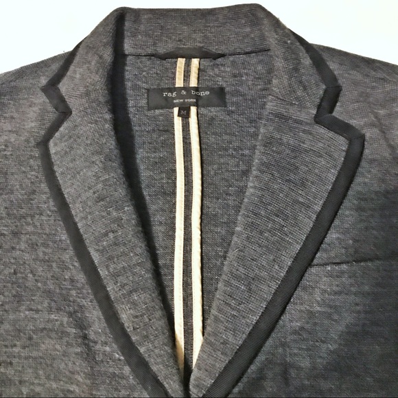 Rag & Bone The Bromley Fitted Stretch Grey Blazer - Picture 2 of 8